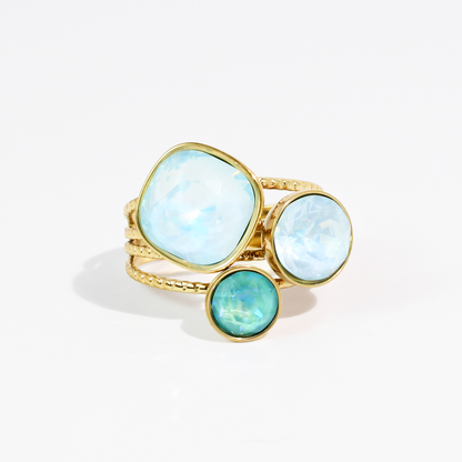 Blue Pop Crystal Ring Waterproof
