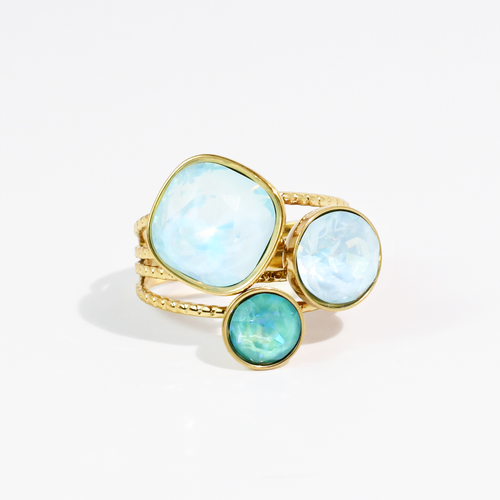 Blue Pop Crystal Ring Waterproof