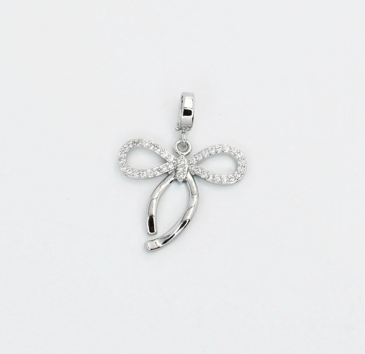 Bow Tie Silver Charm CH-62