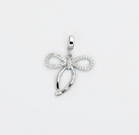 Bow Tie Silver Charm CH-62