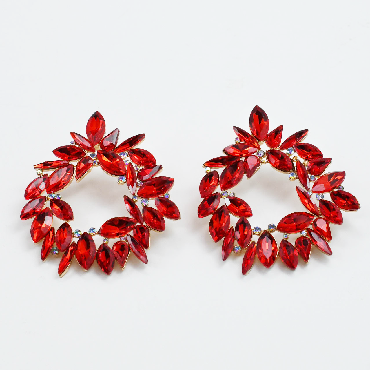 Colorful crystal statement earrings with multicolor beads and sparkling stones, waterproof earrings, tarnish free jewelry, hypoallergenic earrings for sensitive skin, 24k gold dainty earrings, handcrafted gemstone earrings, gold hoop earrings, boutique wholesale earrings, trendy gold jewelry, high quality jewelry gifts