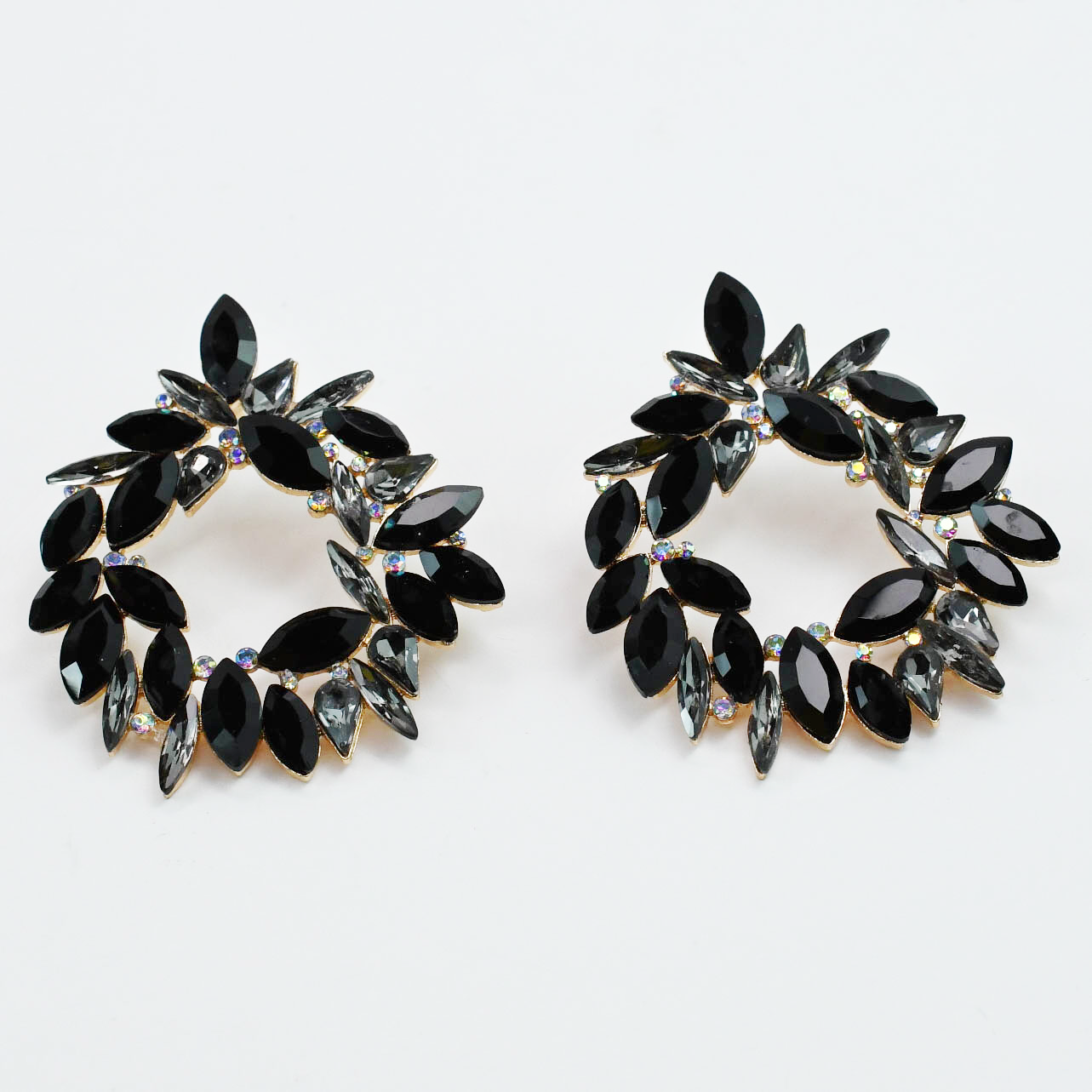 Colorful crystal statement earrings with multicolor beads and sparkling stones, waterproof earrings, tarnish free jewelry, hypoallergenic earrings for sensitive skin, 24k gold dainty earrings, handcrafted gemstone earrings, gold hoop earrings, boutique wholesale earrings, trendy gold jewelry, high quality jewelry gifts