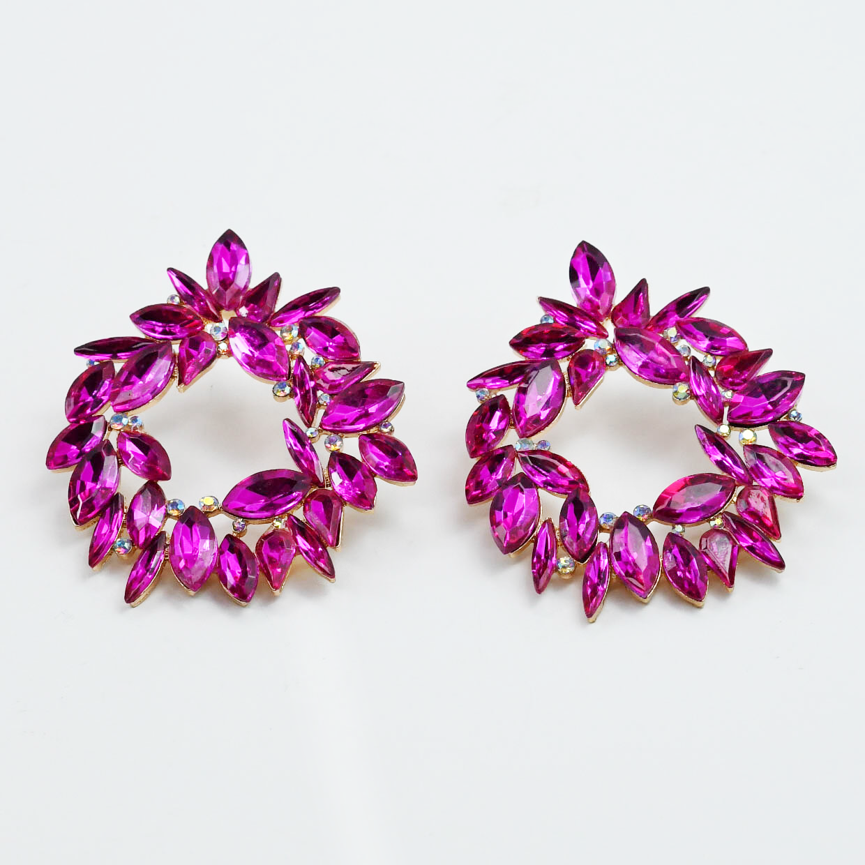 Colorful crystal statement earrings with multicolor beads and sparkling stones, waterproof earrings, tarnish free jewelry, hypoallergenic earrings for sensitive skin, 24k gold dainty earrings, handcrafted gemstone earrings, gold hoop earrings, boutique wholesale earrings, trendy gold jewelry, high quality jewelry gifts