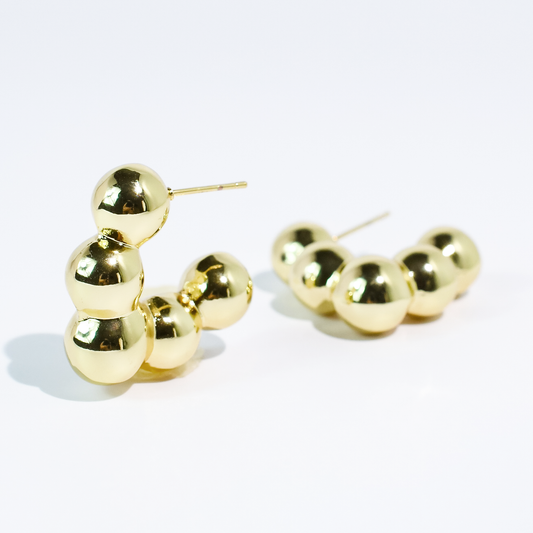 Bubble in V Hoop Gold K1