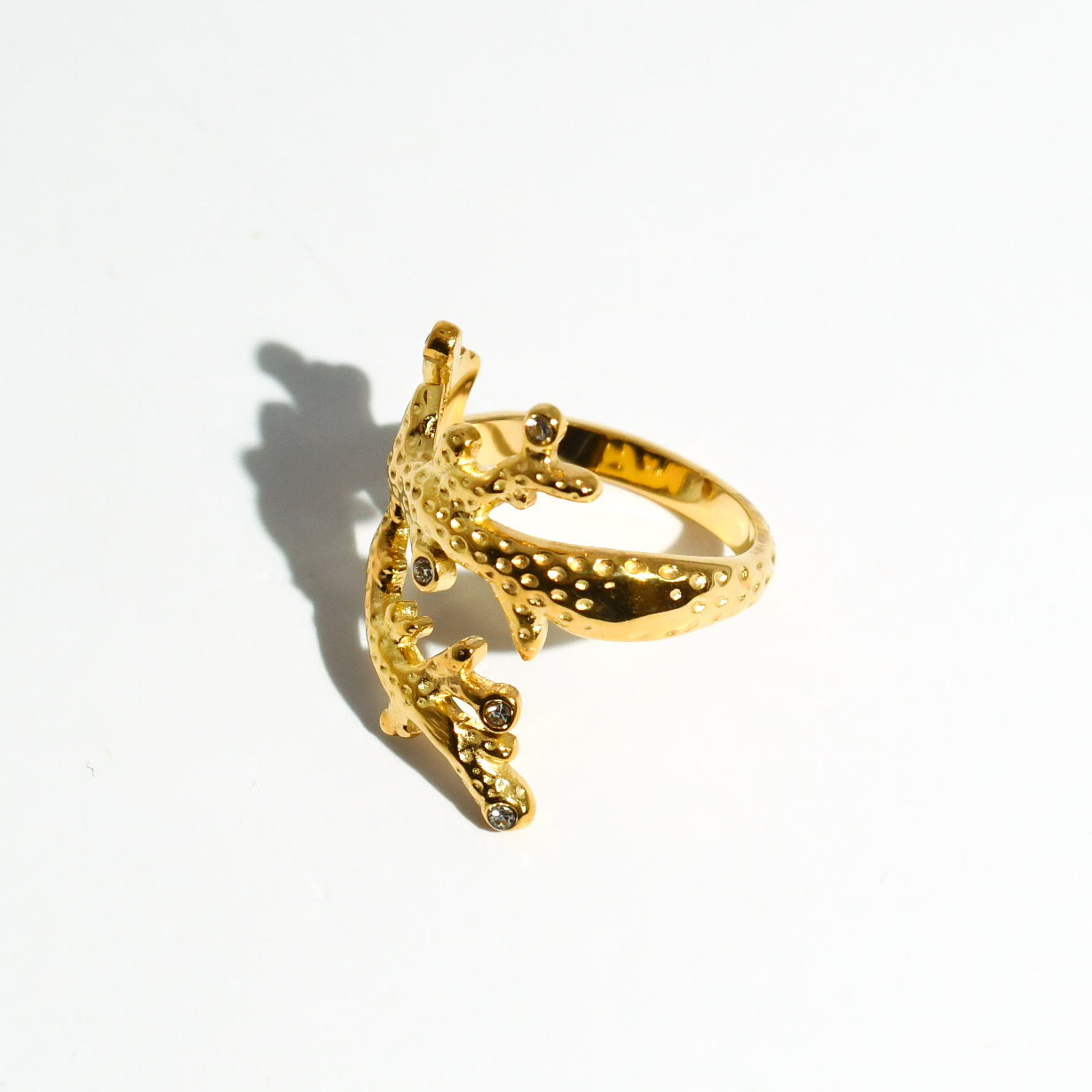 hypoallergenic ring, waterproof ring, tarnish free jewelry, boutique wholesale jewelry, dainty gold ring, gemstone statement ring, sparkly cubic zirconia ring, high quality jewelry gifts, elegant gold plated ring, trendy fashion ring, pastel gemstone ring,coastal gold ring