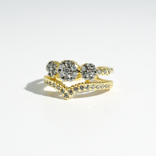 hypoallergenic ring, waterproof ring, tarnish free jewelry, boutique wholesale jewelry, dainty gold ring, gemstone statement ring, sparkly cubic zirconia ring, high quality jewelry gifts, elegant gold plated ring, trendy fashion ring, pastel gemstone ring