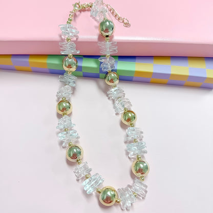 Clearly Understated Beaded Necklace
