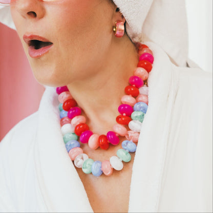 Sugar Bead Multi Pastel Necklace