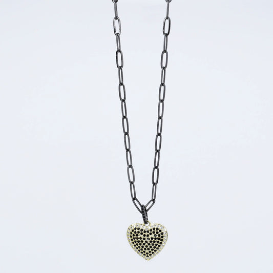 You Got My Heart Black Necklace