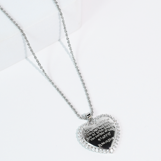 Delight Yourself In The Lord Silver Necklace