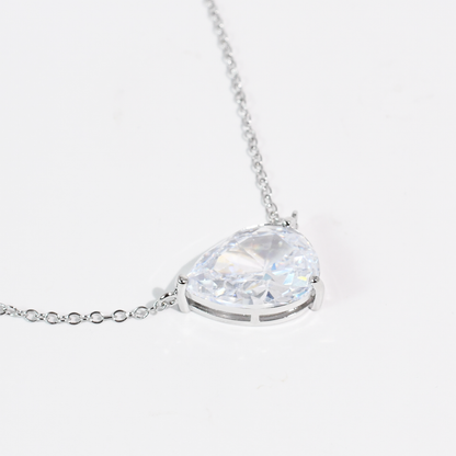 Double Drop Silver Necklace