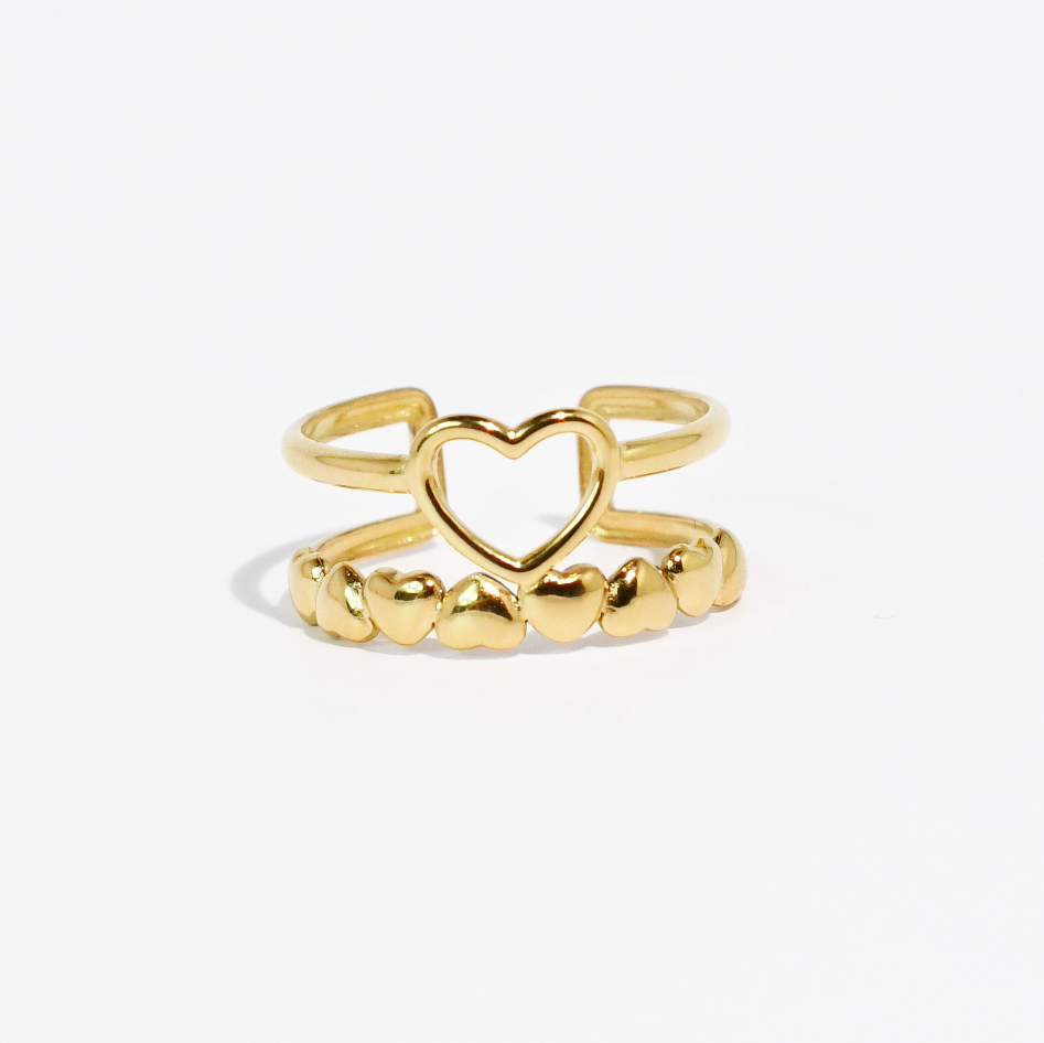 Double Heart Ring