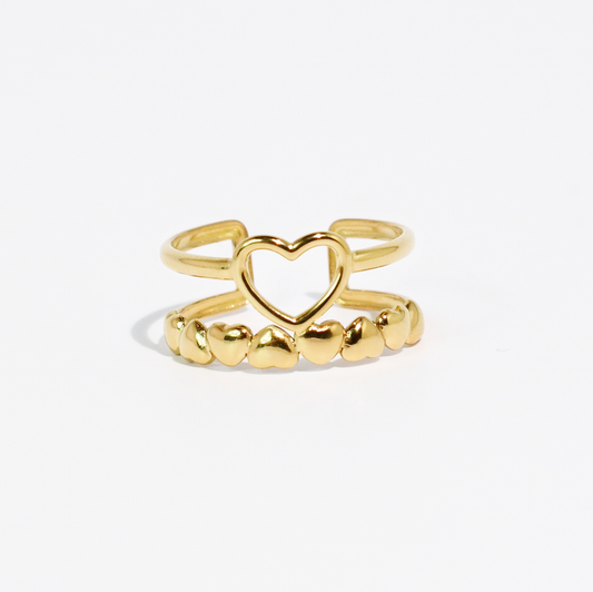 Double Heart Ring