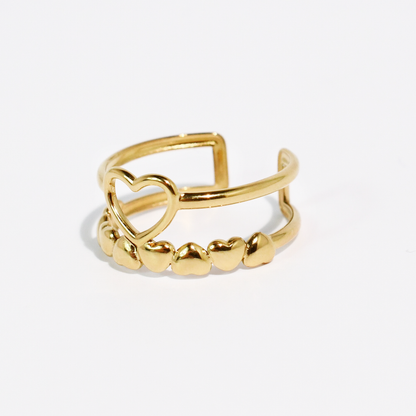 Double Heart Ring