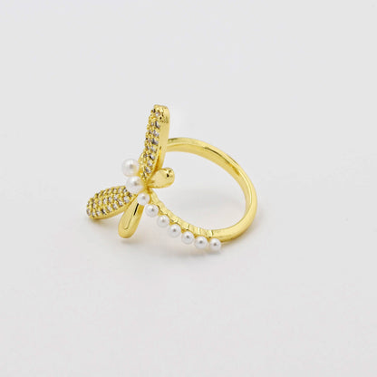 Dragonfly Gold Ring