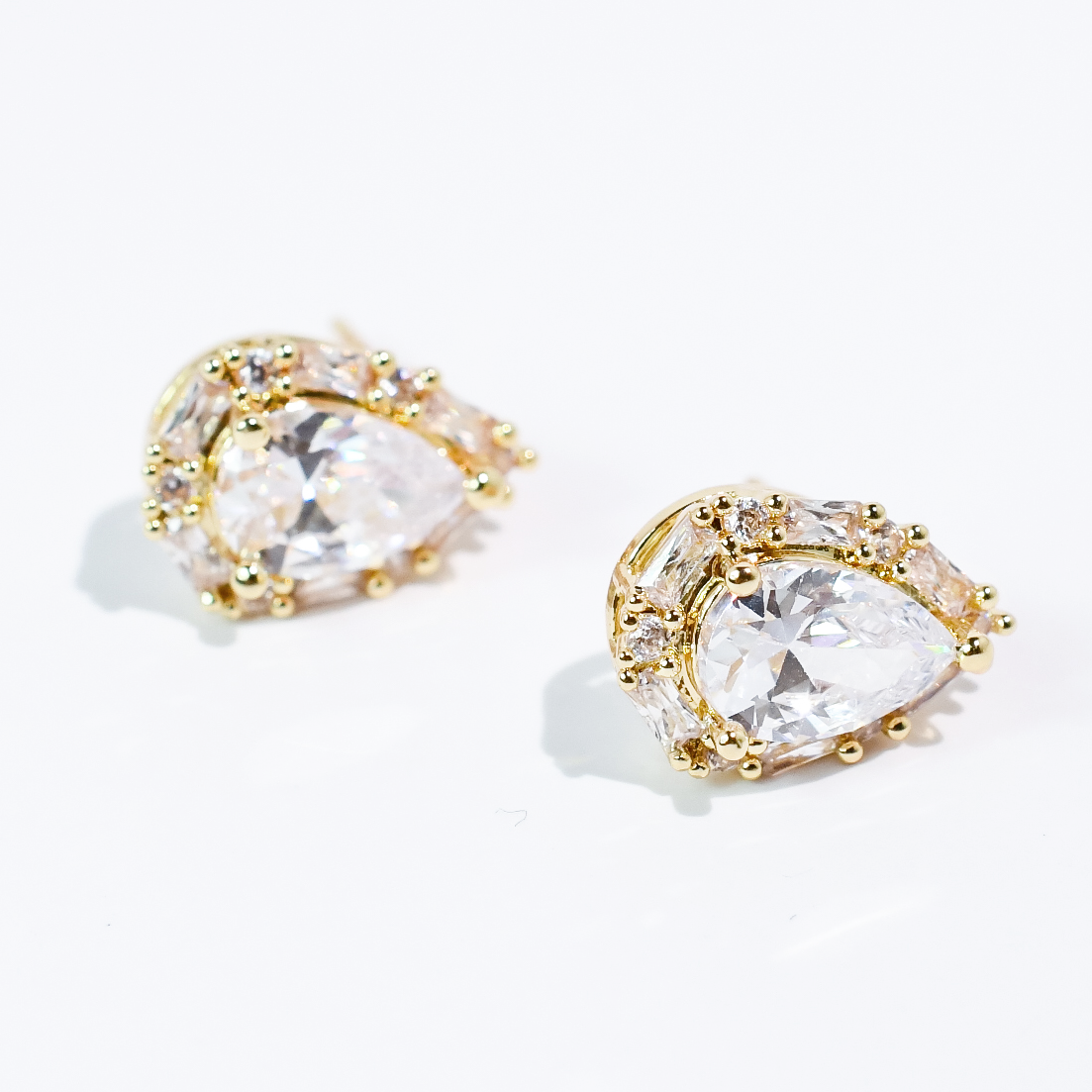 Drop Crystal Stud