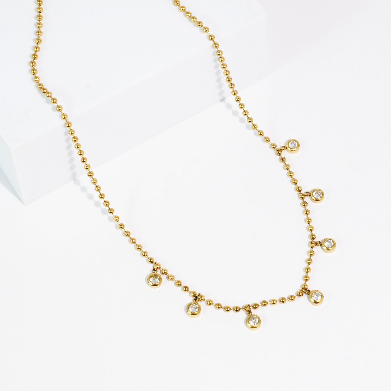Water Proof Dropping Crystals Necklace