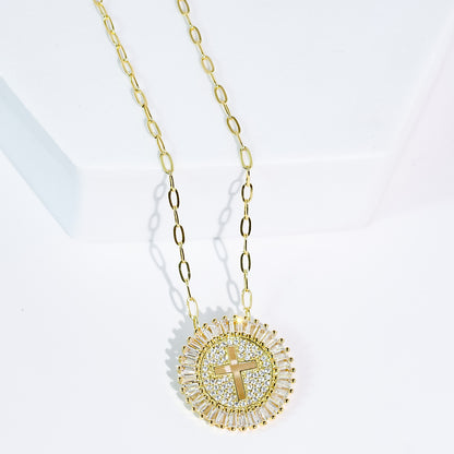 Grace Cross Gold Necklace