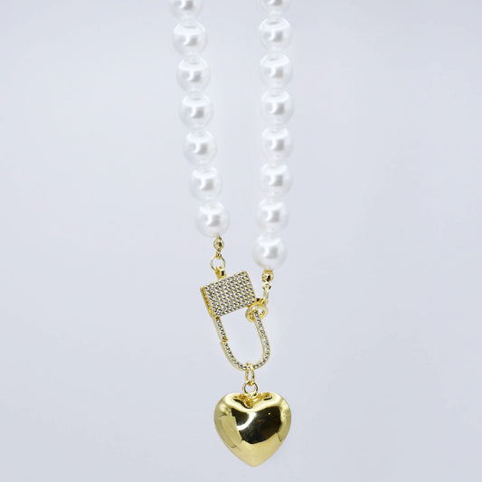 Elegance Heart Lock Necklace