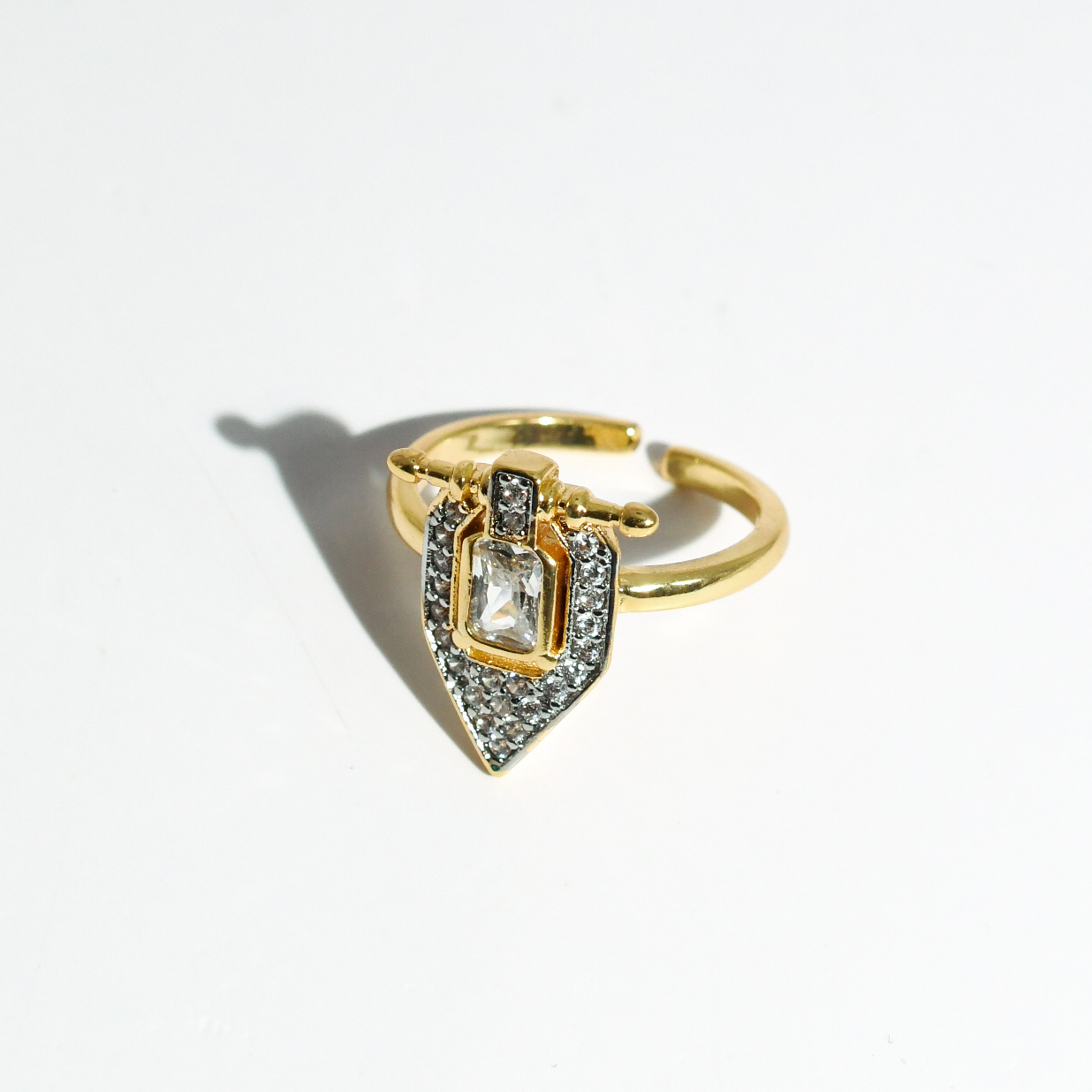 hypoallergenic ring, waterproof ring, tarnish free jewelry, boutique wholesale jewelry, dainty gold ring, gemstone statement ring, sparkly cubic zirconia ring, high quality jewelry gifts, elegant gold plated ring, trendy fashion ring, pastel gemstone ring