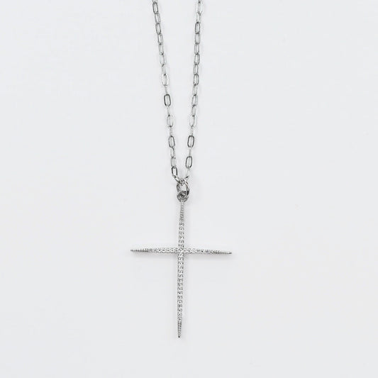 Full of Grace Silver Cross Necklace