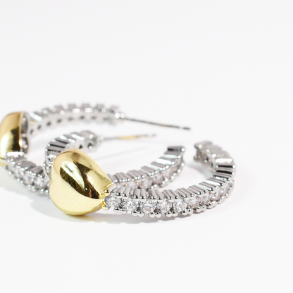 Glam Heart Hoops