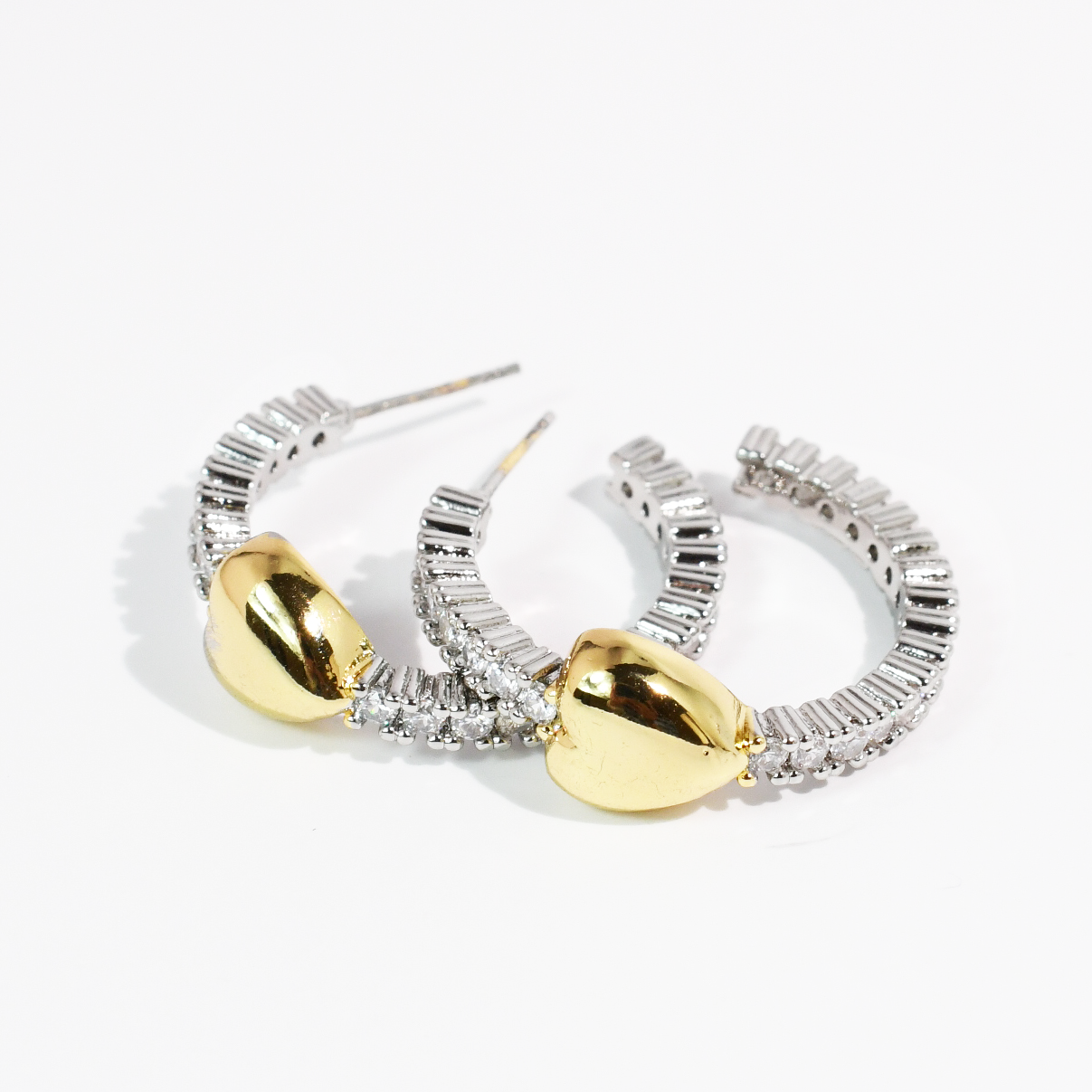 Glam Heart Hoops