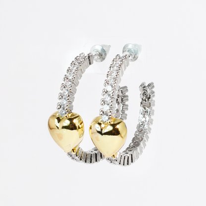 Glam Heart Hoops