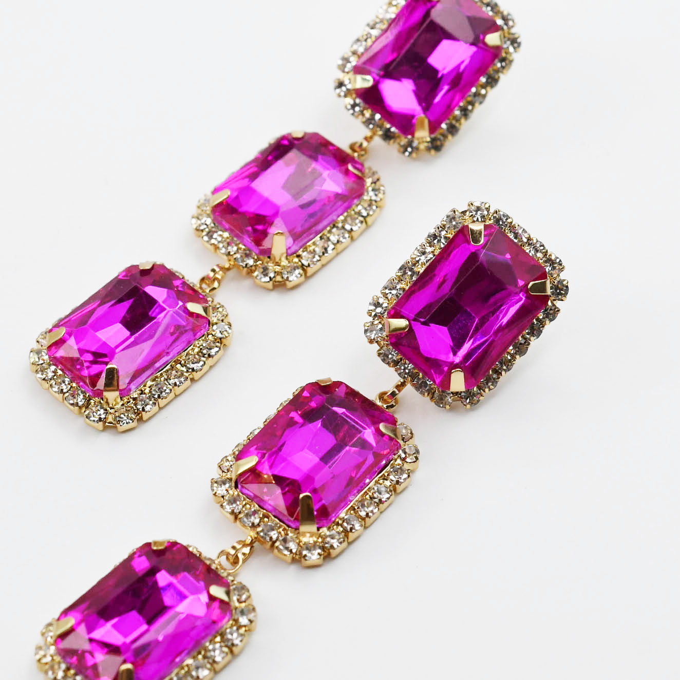 Colorful crystal statement earrings with multicolor beads and sparkling stones, waterproof earrings, tarnish free jewelry, hypoallergenic earrings for sensitive skin, 24k gold dainty earrings, handcrafted gemstone earrings, gold hoop earrings, boutique wholesale earrings, trendy gold jewelry, high quality jewelry gifts