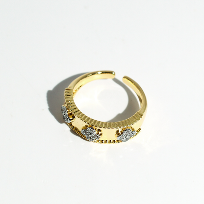 hypoallergenic ring, waterproof ring, tarnish free jewelry, boutique wholesale jewelry, dainty gold ring, gemstone statement ring, sparkly cubic zirconia ring, high quality jewelry gifts, elegant gold plated ring, trendy fashion ring, pastel gemstone ring