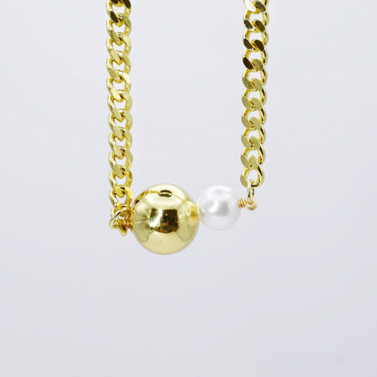 Golden Pearl Necklace