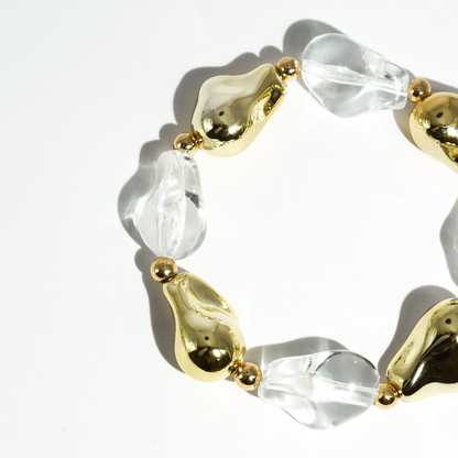 colorful gemstone jewelry, beaded fashion bracelet, gold or silver tone accessory, handcrafted beaded piece, trendy boho chic jewelry, vibrant statement wristwear, artisan handmade design, everyday stackable accessory, fashion jewelry for women, premium jewelry gift idea, boutique style wristwear, elevated modern jewelry