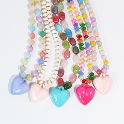 Happy Colorful Heart Necklace