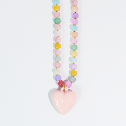 Happy Colorful Heart Necklace