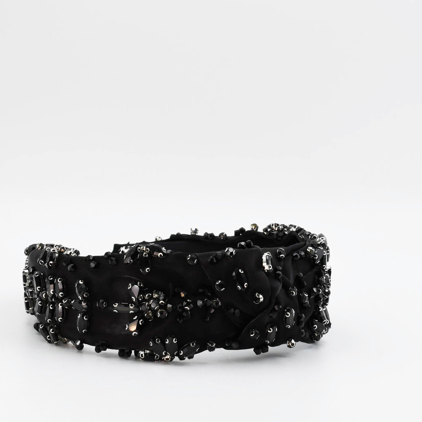 Bejeweled Black Headband U8