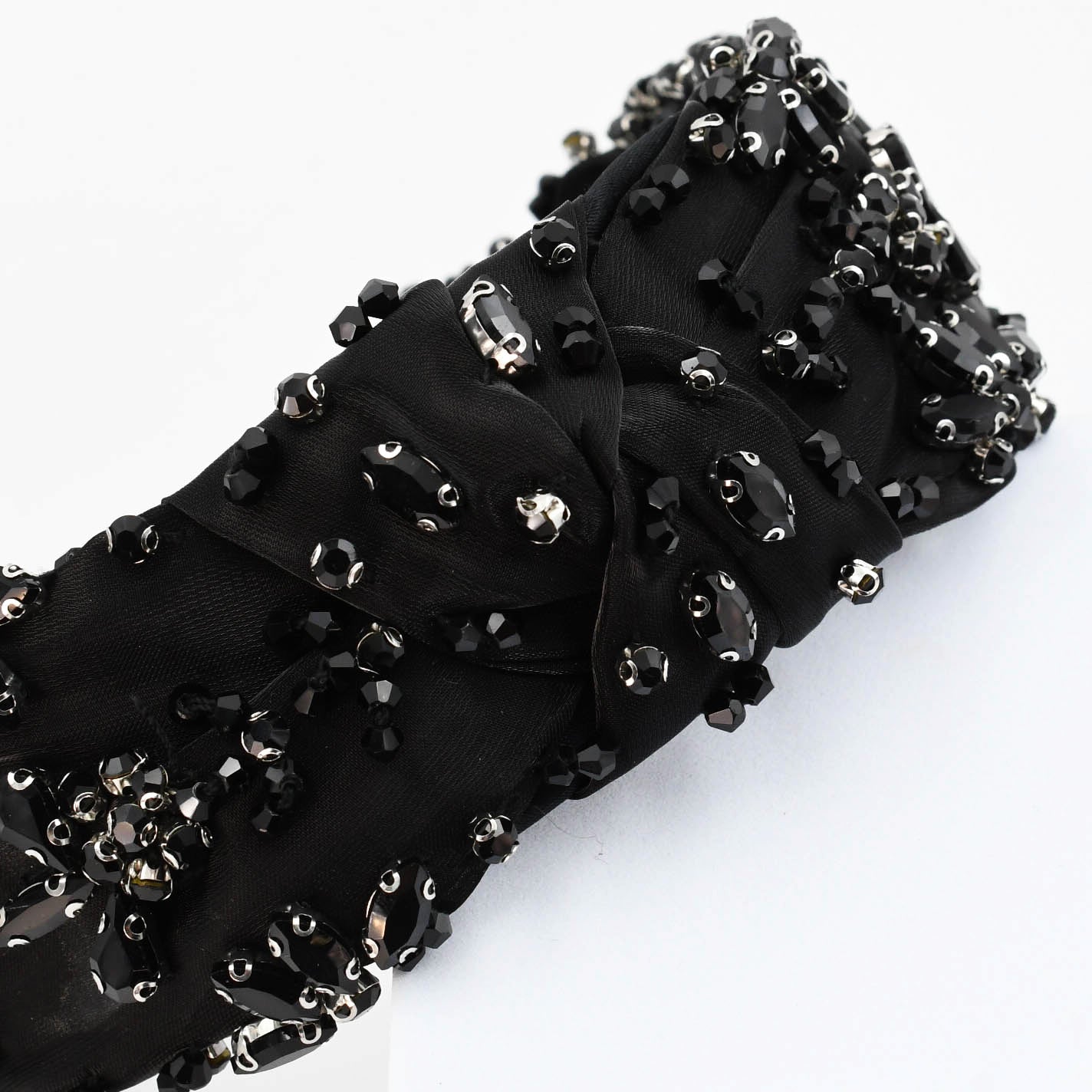 Bejeweled Black Headband U8
