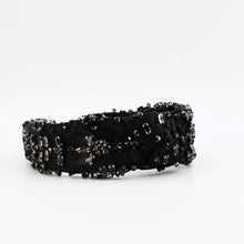 Load image into Gallery viewer, Bejeweled Black Headband U36
