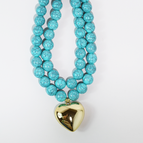 You Have my Heart Turquoise Necklace