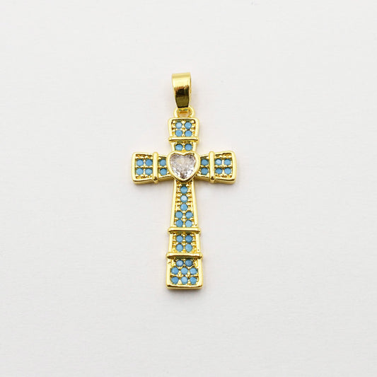 Heart Cross Charm