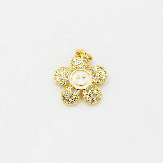 Smiley Flower Charm