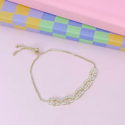 Sparkle Link Gold Bracelet