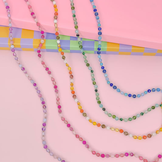 Candy Bead Dainty Gemstone Necklace
