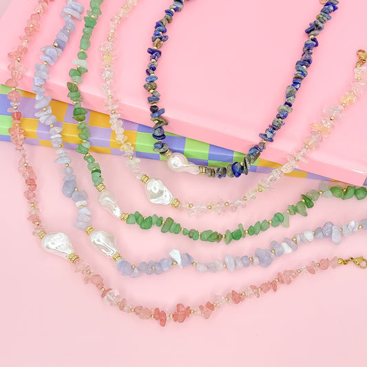 Enchanted Pearl Gemstone Necklace