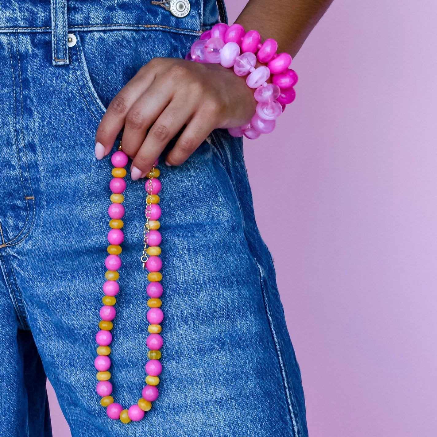 Blush Berry Beaded Necklace