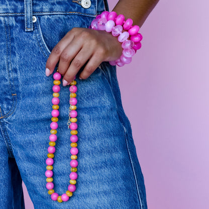 Blush Berry Beaded Necklace