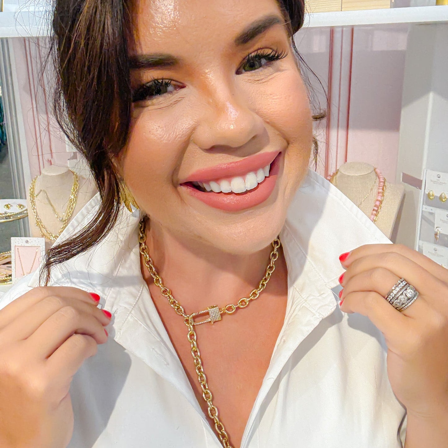 Bold Moves Chain Gold Necklace