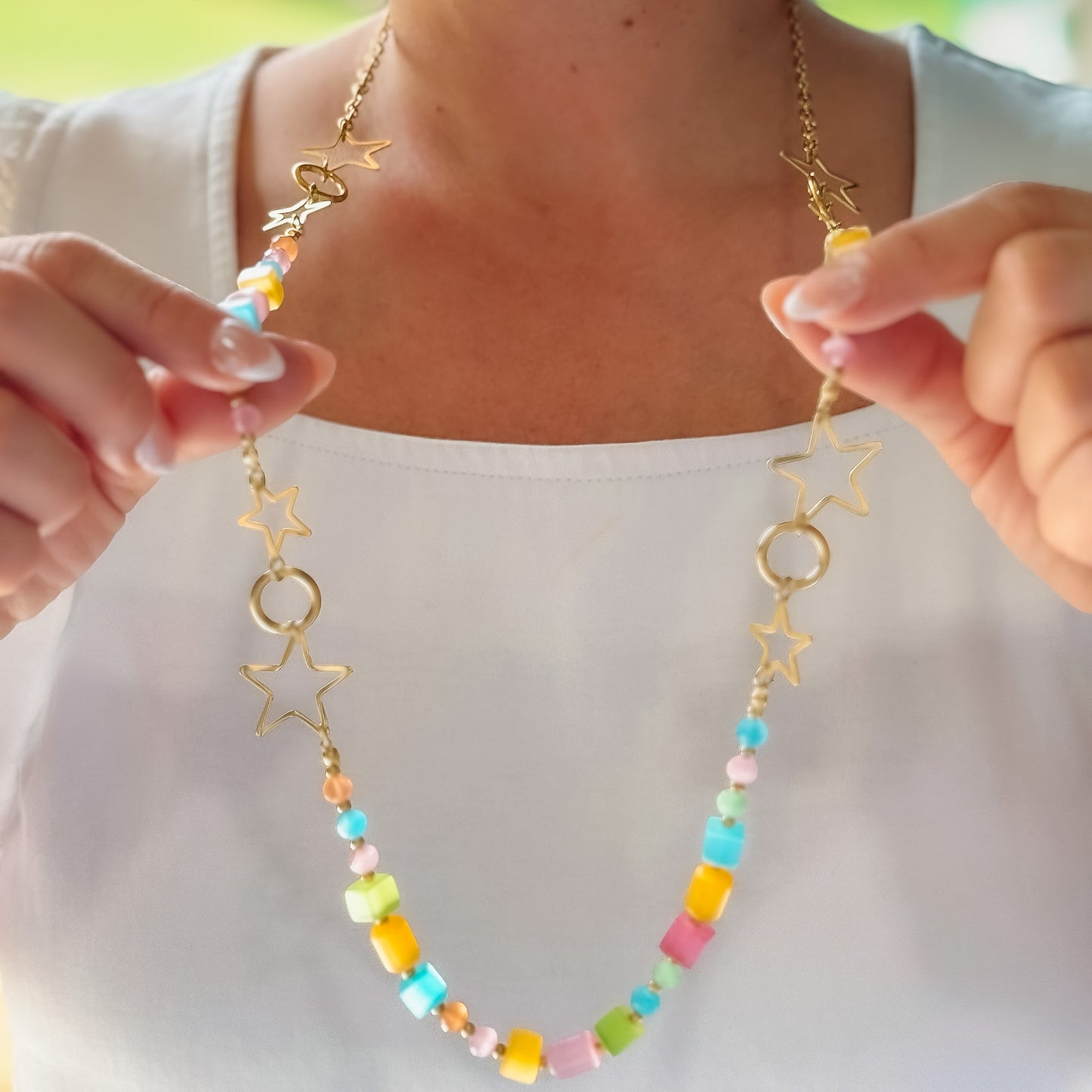 Head in the Stars Beaded Necklace