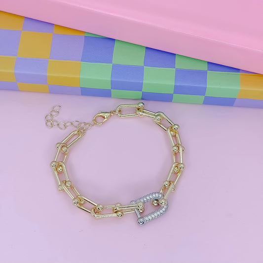 Lock It in Gold/Silver Bracelet