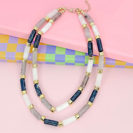 Charcoal Candy Bar Chic Necklace