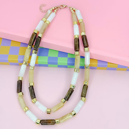 Caramel Candy Bar Chic Necklace